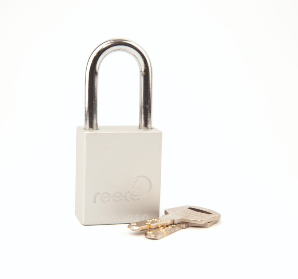 SILVER Aluminium Safety padlock keyed alike