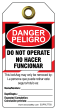 Peligro - No Hacer Funcionar (Pack of 10)