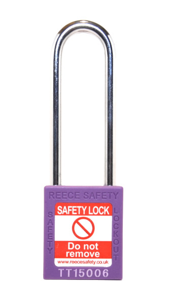  PURPLE Steel Shackle safety padlock keyed alike long