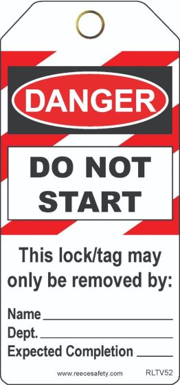 LOCKED OUT - DO NOT OPERATE Contractor Tags (25/pk)