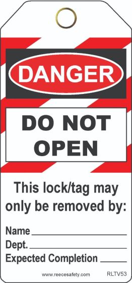 LOCKED OUT - DO NOT OPERATE Contractor Tags (25/pk)