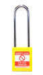 YELLOW Steel Shackle safety padlock keyed alike