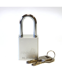 SILVER Aluminium Safety padlock keyed to differ