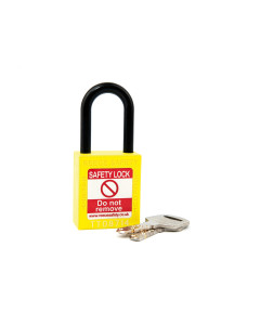NC38 Nylon Shackle Safety padlock-YELLOW