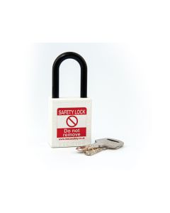 NC38 Nylon Shackle Safety padlock-WHITE