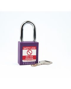  PURPLE Steel Shackle safety padlock keyed alike to KA30002