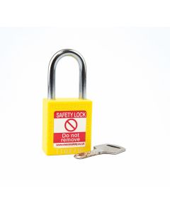 Yellow Safety Padlock – Steel Shackle Keyed Differently