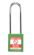  GREEN Steel Shackle safety padlock keyed alike long