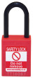 RED Plastic Shackle safety padlock keyed differently