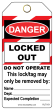 LOCKED OUT - DO NOT OPERATE Contractor Tags (25/pk)