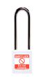  WHITE Steel Shackle safety padlock keyed differently long