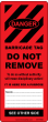 BARRICADE TAG INSERT - RED (50/pk)
