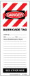 BARRICADE TAG INSERT - WHITE (50/pk)