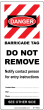BARRICADE TAG INSERT - WHITE (50/pk)