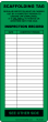 SCAFFOLD TAG INSERT - GREEN (50/pk)