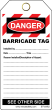 BARRICADE TAG - WHITE (100/pk)