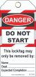 LOCKED OUT - DO NOT OPERATE Contractor Tags (25/pk)