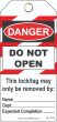 LOCKED OUT - DO NOT OPERATE Contractor Tags (25/pk)