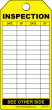 SCAFFOLD TAG - YELLOW (100/pk)