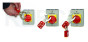 MLH6 Lockout Hasp steel, red plastic coated, scissor action 38mm dia jaws