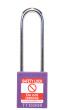  PURPLE Steel Shackle safety padlock keyed alike long