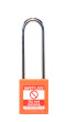  ORANGE Steel Shackle safety padlock keyed differently long