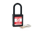  BLACK Plastic Shackle safety padlock keyed differently