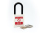  WHITE Plastic Shackle safety padlock keyed alike to KA30009