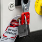 Aluminium bodied safety padlock with steel shackle-black-Keyed Alike