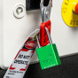 Aluminium bodied safety padlock with steel shackle-green-Keyed Alike