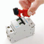 MCB Lockout with adjustable thumb wheel operation
