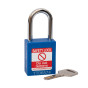  BLUE Steel Shackle safety padlock keyed alike to KA30007