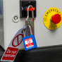  BLUE Steel Shackle safety padlock keyed alike to KA30007