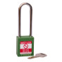  GREEN Steel Shackle safety padlock keyed differently long