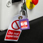 PURPLE Steel Shackle safety padlock keyed differently