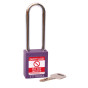  PURPLE Steel Shackle safety padlock keyed alike long