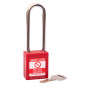  RED Steel Shackle safety padlock keyed alike long