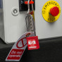  RED Steel Shackle safety padlock keyed alike long