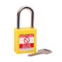 YELLOW Steel Shackle safety padlock keyed alike to KA30005