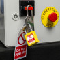 YELLOW Steel Shackle safety padlock keyed alike to KA30005