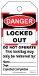 LOCKED OUT - DO NOT OPERATE - ROLL OF 250