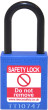 BLUE Plastic Shackle safety padlock keyed differently