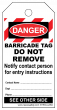 BARRICADE TAG WHITE - ROLL OF 250