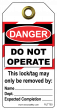 Danger - Do Not Operate Tuff Tags (Pack of 10)