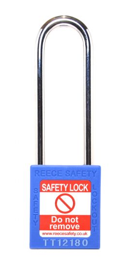  BLUE Steel Shackle safety padlock keyed alike long