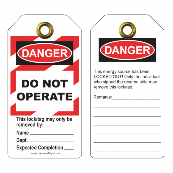 RLTT50 Tuff Tag - Danger - Do Not Operate