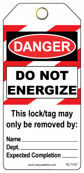 DO NOT ENERGIZE Contractor Tags (25/pk)