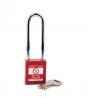  RED Steel Shackle safety padlock keyed alike long