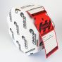 BARRICADE TAG RED- ROLL OF 100