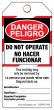 DO NOT OPERATE - BILINGUAL Contractor Tags (25/pk)